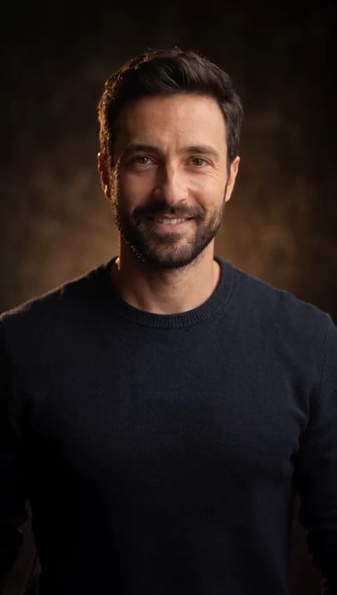 Retrato de una persona sonriendo, del material de demostración